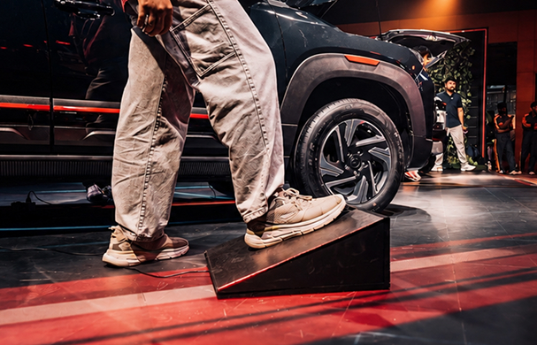 IoT accelerator pedal interaction at the Maruti Suzuki Brezza launch